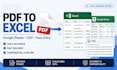 convert pdf to excel, google sheets, csv with editable spreadsheet data entry