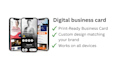 design clickable digital business card or physical card, vcard with qr code