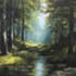 digitally oil paint, vintage portrait, landscape, illustrate