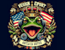 design high quality mascot frog king logo