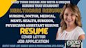 write healthcare doctor nurse surgeon pharmacist  cna mental health resume