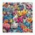 manually design graffiti street art canvas