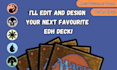create an optimized mtg commander decks for all levels
