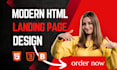 design a responsive premium landing page with HTML CSS bootstrap