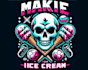 make creative esport skull ice cream logo