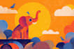 draw retro vintage cartoon illustration
