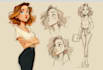 draw character design in sketch