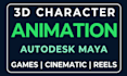 do 3d  character animations in autodesk maya