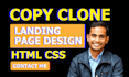 copy clone website design duplicate fix edit website design html css