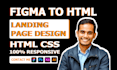 convert figma to html psd to html, html landing page xd to html css bootstrap5