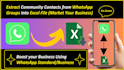 extract whatsapp community contacts into excel for marketing