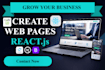 a modern responsive reactjs landing page for your business