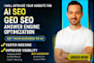optimize your website for ai SEO, GEO and answer engine optimization