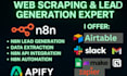 n8n web scraping n8n lead gen make com n8n io apify api integration airtable