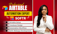 setup airtable, integrate softr webapp, airtable automation, airtable database