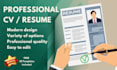 create professional resume and modern CV design