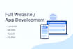 build a complete laravel web application with admin panel and API