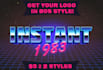 make your logo design in retro 80s vintage style