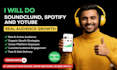 do a soundcloud, spotify and youtube real audience growth