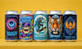 design energy drink, beer, soda, and juice can label
