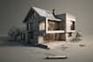 draw architectural house drawing, 3d house modelling, building illustration art