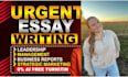 do urgent essay writing, research and summary