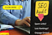 do a german SEO audit check links, rankings, onpage