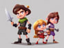 draw 2d game characters, animation and game assets