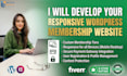 develop a responsive wordpress membership website