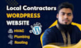 build plumbing, contractor and hvac business website