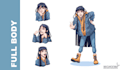 create a high quality full body character design
