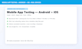 test android or ios apps on real devices with report