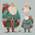 illustrate christmas card, christmas character