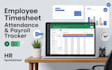create employee timesheet attendance tracker schedule tracker and payroll sheet