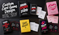 design party card game, drinking card game, couples card, adult card game design