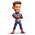 design premium superhero caricature character