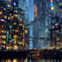 create futuristic cyberpunk city for you