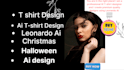 create unique  ai generated t shirt design using leonardo ai
