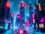 draw cyberpunk futuristic city