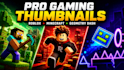 create geometry dash thumbnail, roblox thumbnail, minecraft thumbnail for you