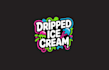 design dripped ice cream logo