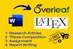 convert a research report from ms word to latex