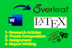 convert a research report from ms word to latex