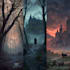 draw fantasy book cover, illustration