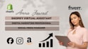 be your shopify virtual assistant or shopify store manager