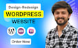wordpress website design, build, redesign or ecommerce website development