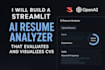 build a streamlit ai resume analyzer that evaluates and visualizes cvs