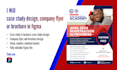 case study design, company flyer or brochure in figma