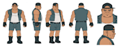 create a professional 2d character turnaround