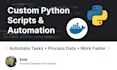 create custom python scripts and automations